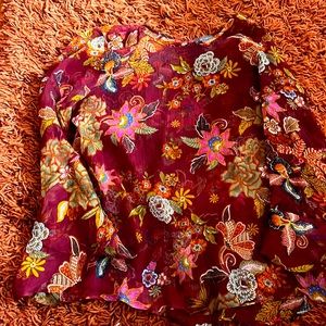 Gorgeous Vince Camaro sheer bell sleeve blouse